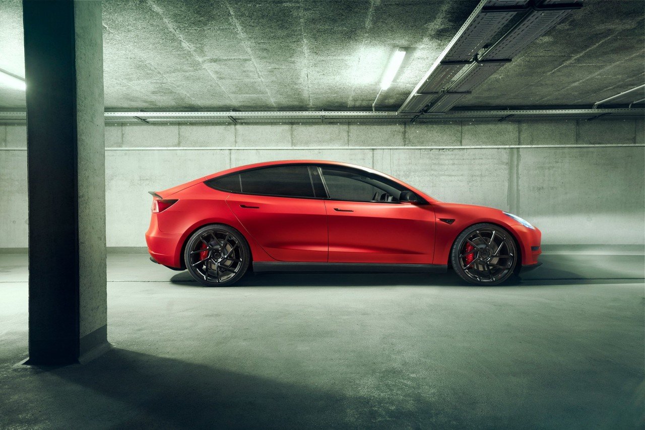 NOVITEC Carbon Front Spoiler Lip for Tesla Model 3 - Bulletproof Automotive